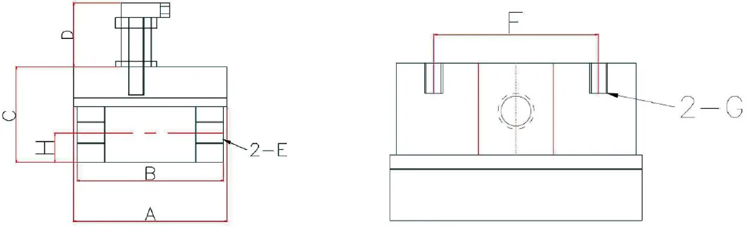 KGF125 versnellingsstroommeterdimensie