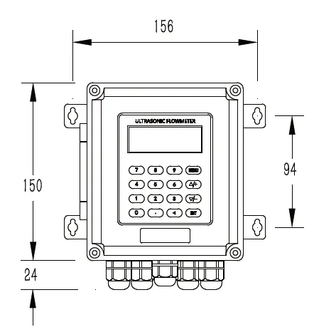 Medidor de caudal KUFS2000A2 Dimensión 1